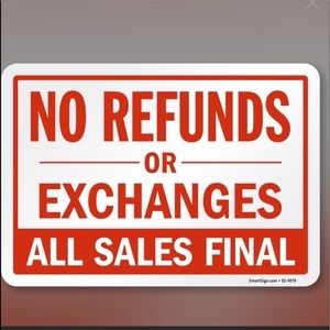 NO REFUNDS OR EXCHANGES Per Poshmark’s POLICY Thank You 😊